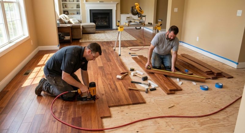 Cherry Floor Installation in Dearborn, MI