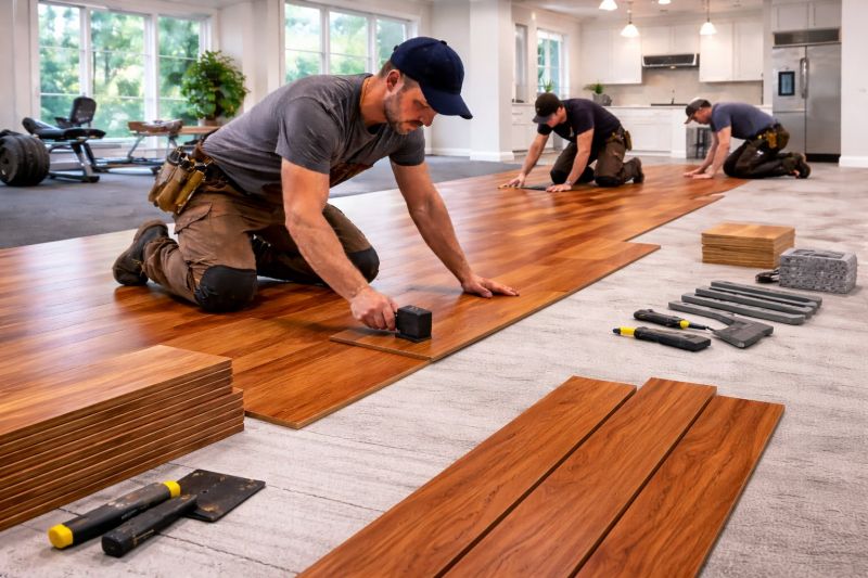 Cherry Floor Installation in Fraser, MI
