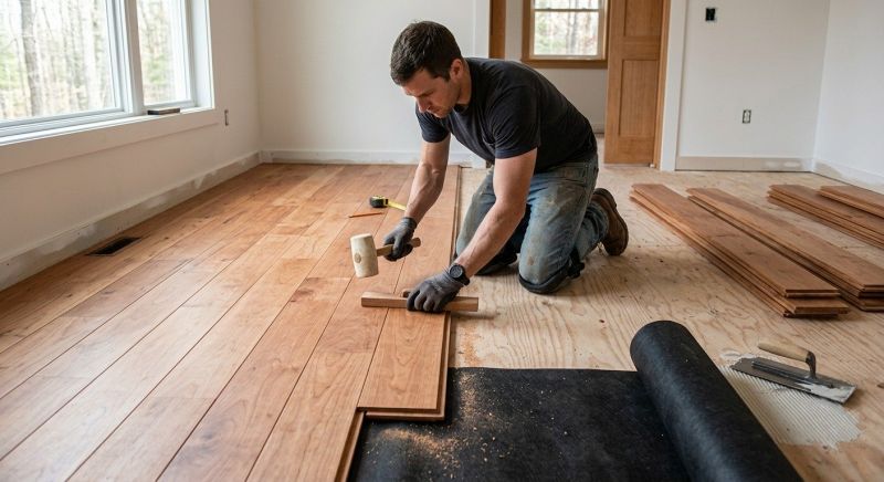 Cherry Floor Installation in Macomb, MI