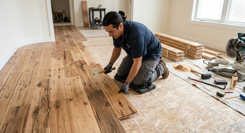 Hickory Floor Installation in Waterford, MI